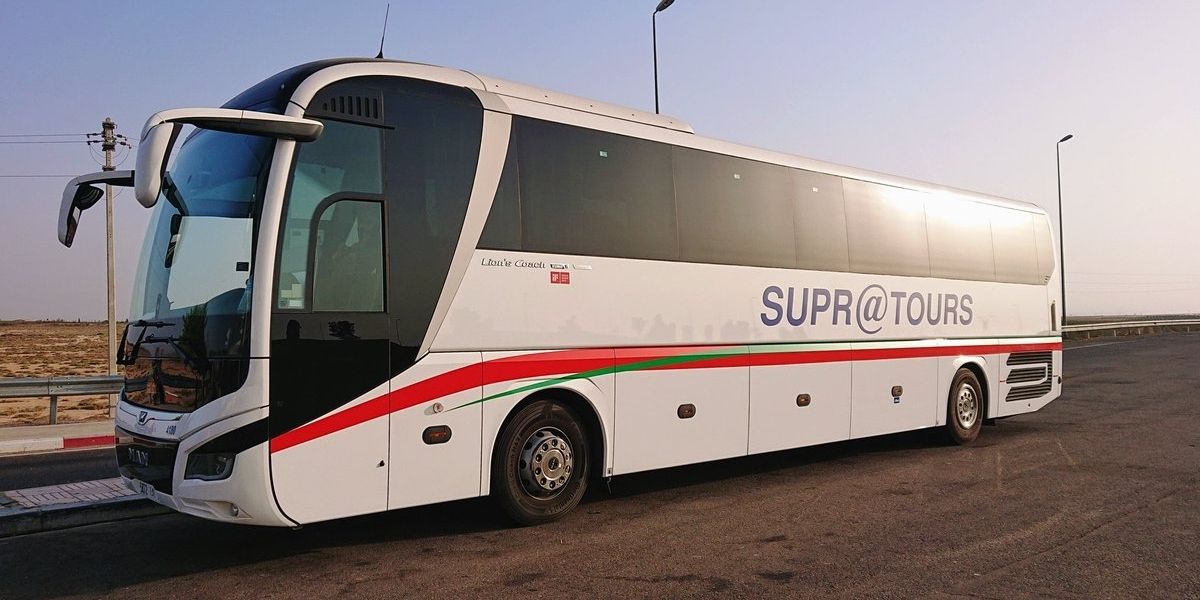 Supratours coach at a bus terminal