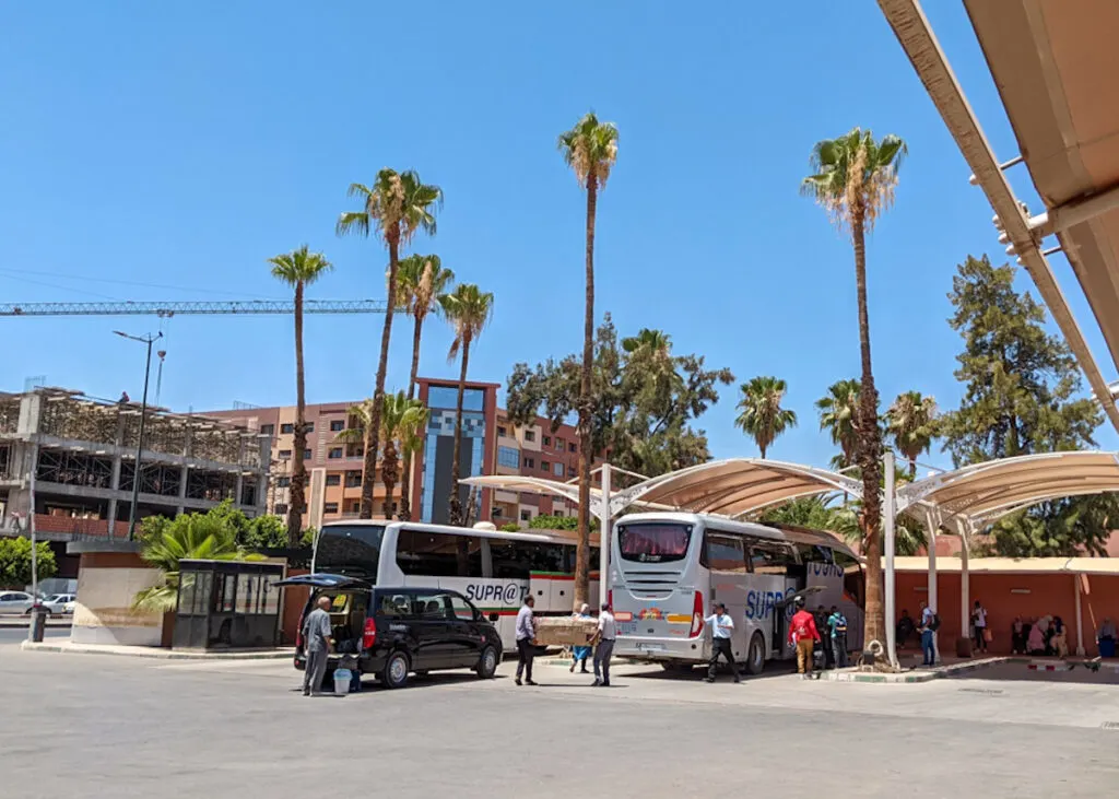 Supratours coaches at Marrakech station